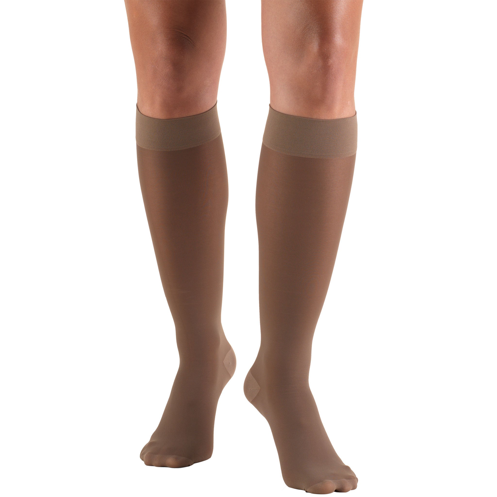 Truform 0253 Women's Sheer 30-40 mmHg Below Knee Taupe –