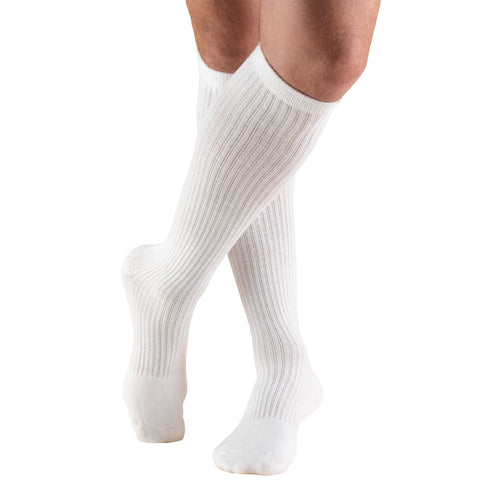 Truform Firm Strength Compression Socks, 20-30 Mmhg, Unisex, Knee High,  Closed Toe, Beige, X-Large 